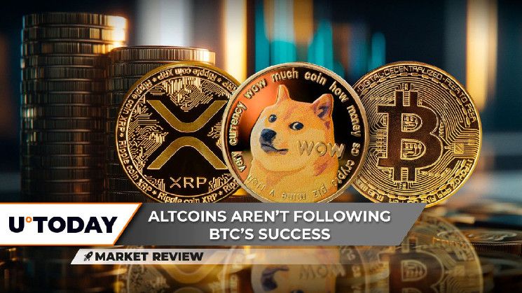 e0a9043df74503b423f7 XRP Limitado Bajo $0.60, ¡Descubre el Crucial Avance de Dogecoin (DOGE) y la Ruptura de Bitcoin (BTC) en su Tendencia Bajista de 220 Días!